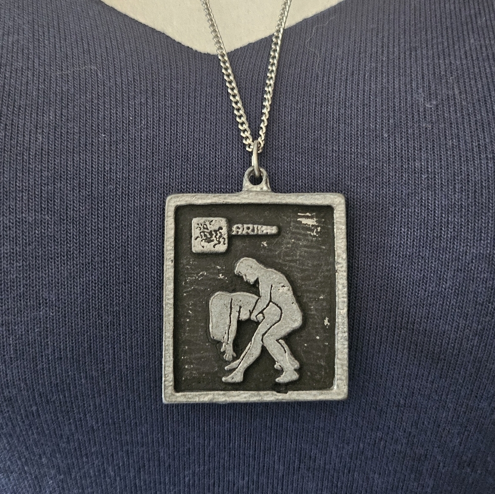 Vintage Aries Metal Pendant